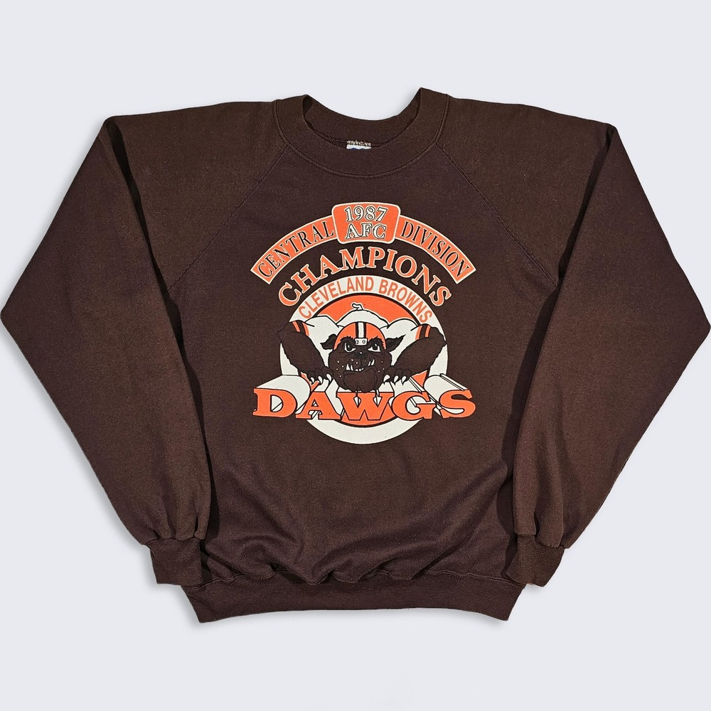 Cleveland Browns Vintage 80s Dawgs Trench Sweatshirt